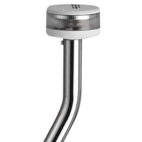 Lumina ancora Evoled 360° pe stalp detasabil inclinat 60cm, plastic alb