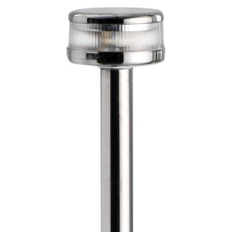 Lumina ancora Evoled 360° pe stalp detasabil inox 100cm, inox, baza flush