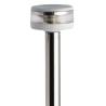 Lumina ancora Evoled 360° pe stalp detasabil inox 100cm, corp plastic alb, baza flush