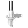 Lumina ancora Evoled 360° pe stalp detasabil inox 100cm, plastic alb, baza flush