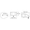 Lumina navigatie bicolora Mouse Deck 112.5°+112.5°, corp din ABS alb