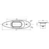 Set lumini navigatie laterale Evoled Eye 112.5° rosu + 112.5° verde, corp din inox