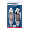 Set lumini navigatie laterale Evoled Eye 112.5° rosu + 112.5° verde, corp din inox