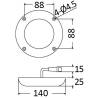 Lumina subacvatica cu 12x3W LEDuri RGBW, montare cu suruburi