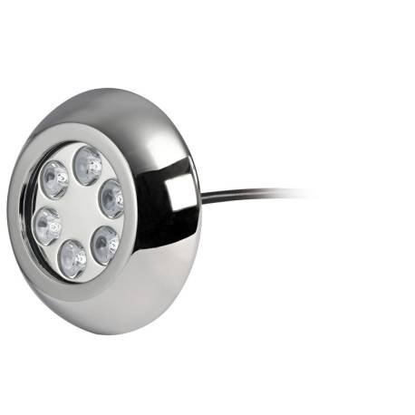 Lumina subacvatica cu 6x3W LEDuri RGBW, montare cu suruburi
