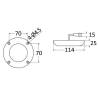 Lumina subacvatica cu 6x3W LEDuri RGBW, montare cu suruburi
