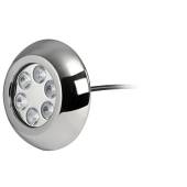 Lumina subacvatica cu 6x3W LEDuri albe, montare cu suruburi