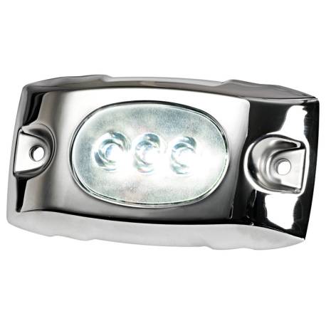 Lumina LED subacvatica 12/24V alb cu exterior din inox AISI316