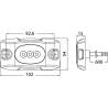 Lumina LED subacvatica 12/24V albastru cu exterior din inox AISI316