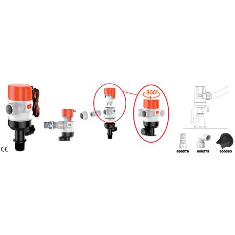 Pompa de aerisire SEAFLO Aerator 1100, 24V, 69 l/min