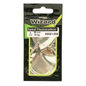 Struna fluorocarbon cu agrafa WIZARD 11kg, 25cm, 2 buc/plic