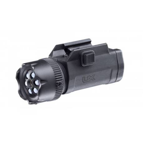 Laser rosu pentru pistol airsoft cu leduri UX LLM 1 Umarex 2.1129X, sina Picatinny