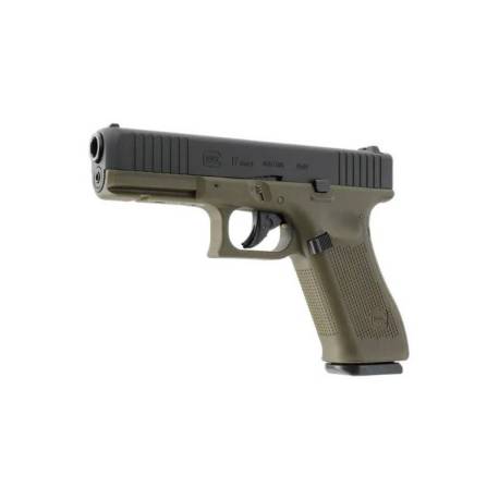 Pistol airsoft GLOCK 17 Gen5, BB 6 mm, 2 jouli, negru-verde