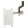 Maner cu incuietoare WHITECAP T-Handle, nylon alb/ zinc cromat