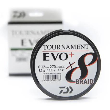 Fir DAIWA Tournament Evo+ X8 Braid Chartreuse 0.18mm, 15.8kg, 270m