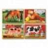 Set 4 puzzle lemn in cutie Animale domestice Melissa&Doug
